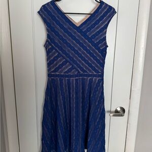 Harper Royal Blue Lace Dress with Nude Lining